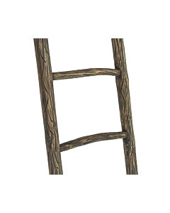 Decoratieve houten ladder Teak | Carved Wood | 50x5x150 - TK-DL-50-5-150-BRUIN-CARVED